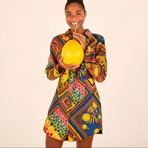 Farm Rio Smiley Romper Size M